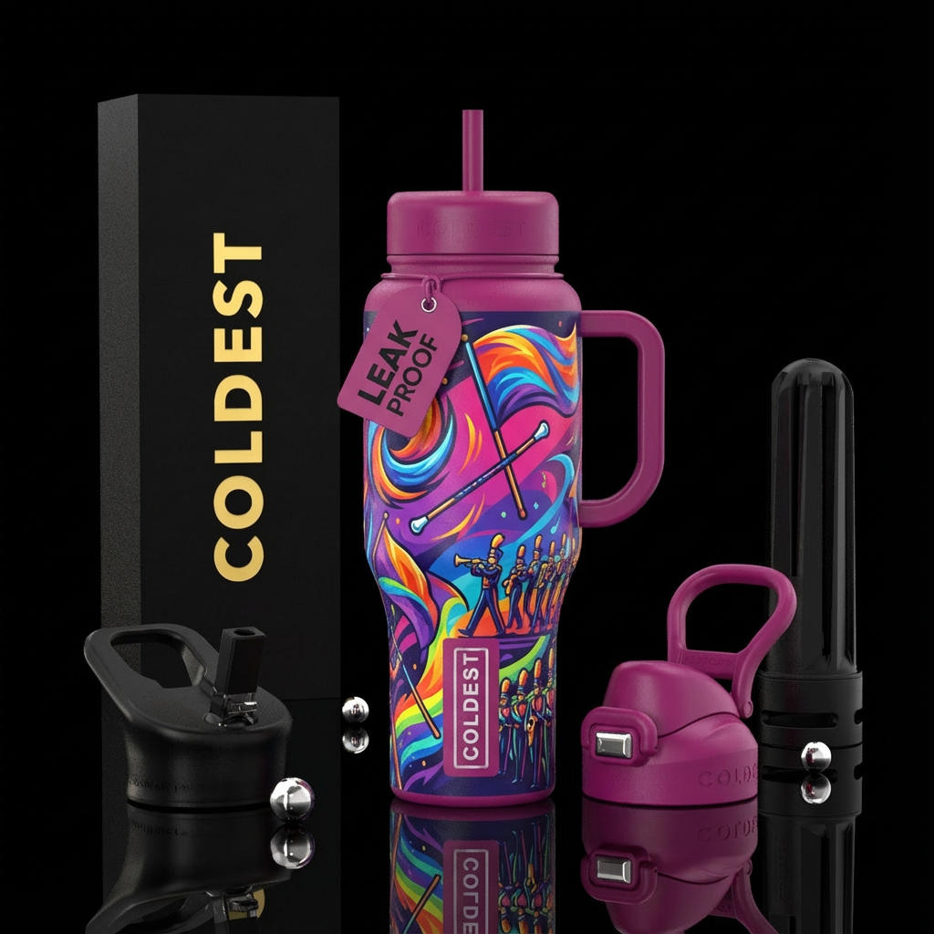 Color guard water bottle design