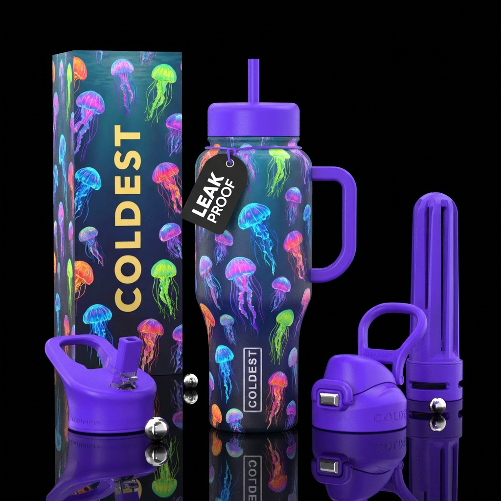 Mini jellyfish water bottle design