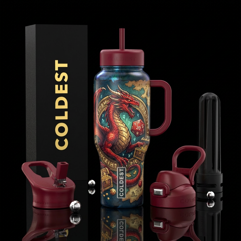 Dungeons and dragons water bottle design