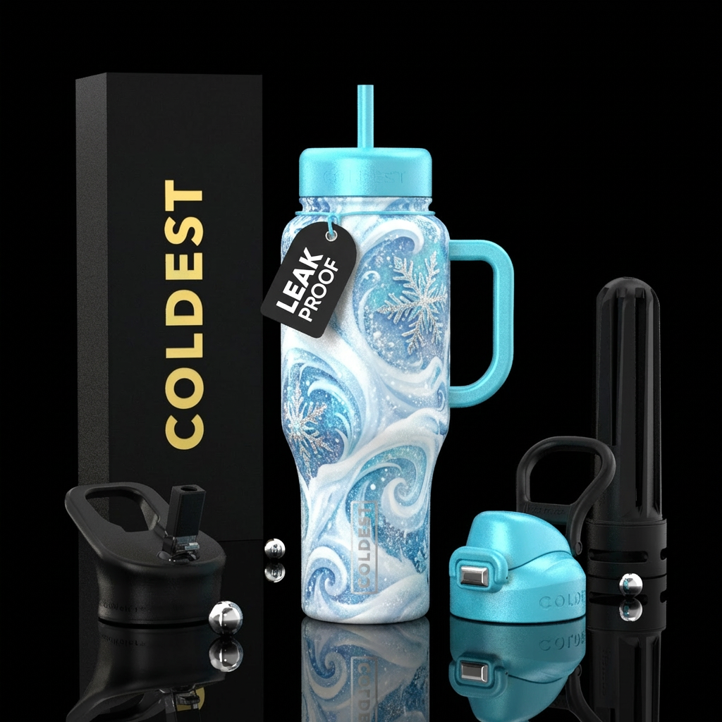 Snow water bottle design
