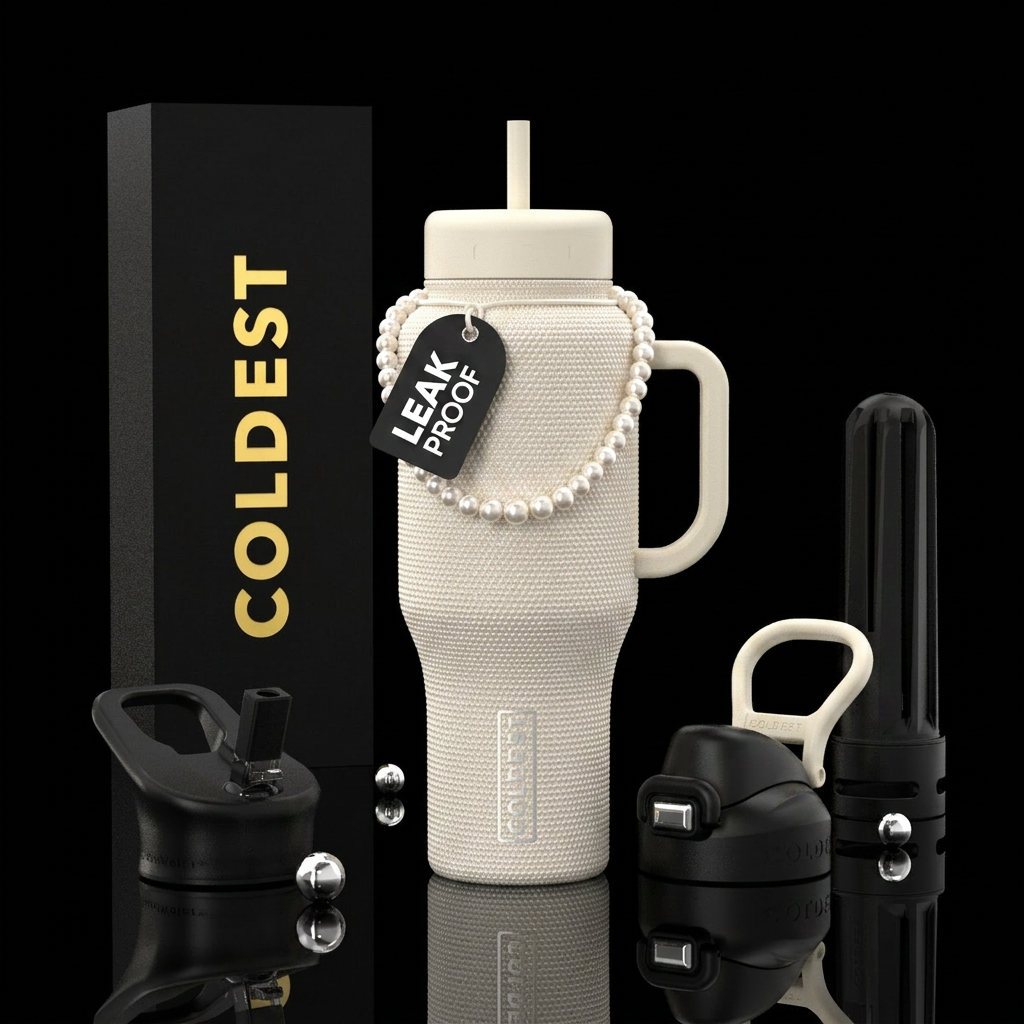 pearl nechlace run around the bottle water bottle design