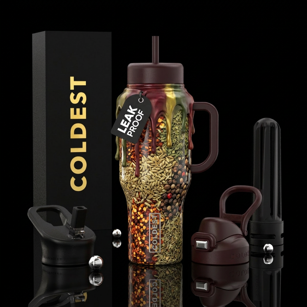 seasoning in a bottle with melted wax on top water bottle design