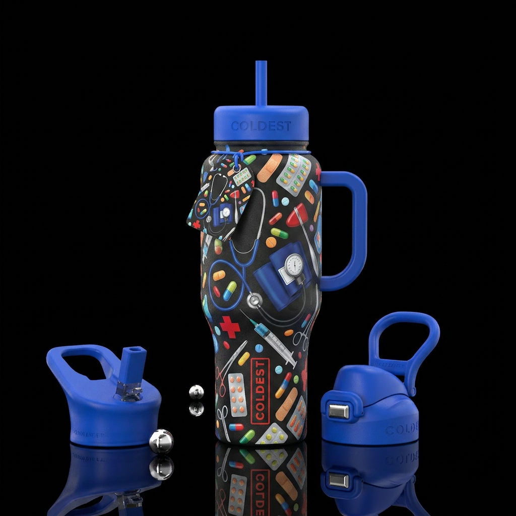 nurse supplies water bottle design