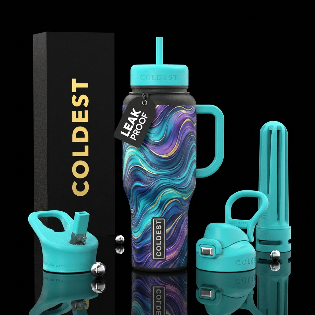 Waves water bottle design