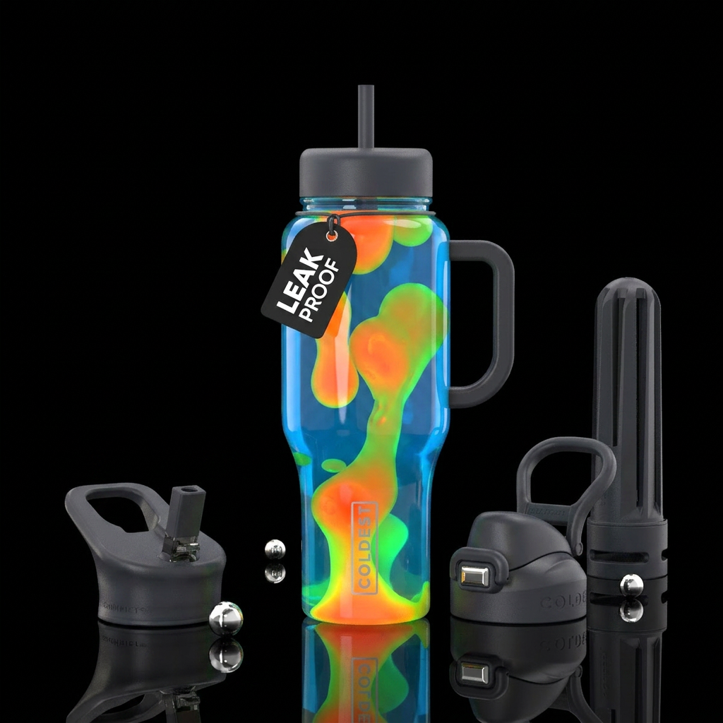 Lava lamp water bottle design