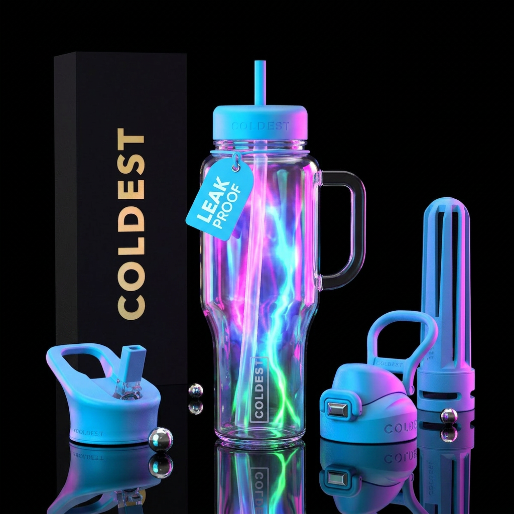 glass, glowie water bottle design