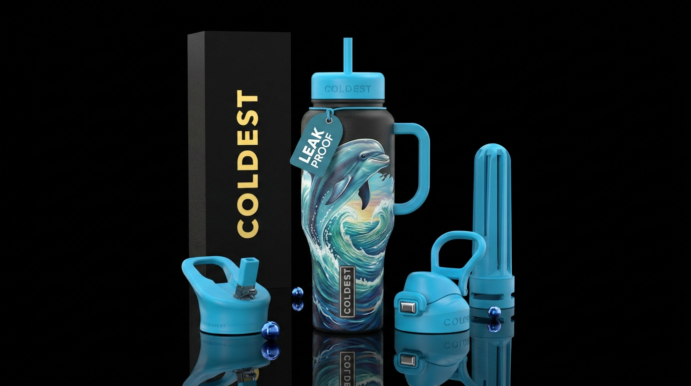 Dolphin water bottle design