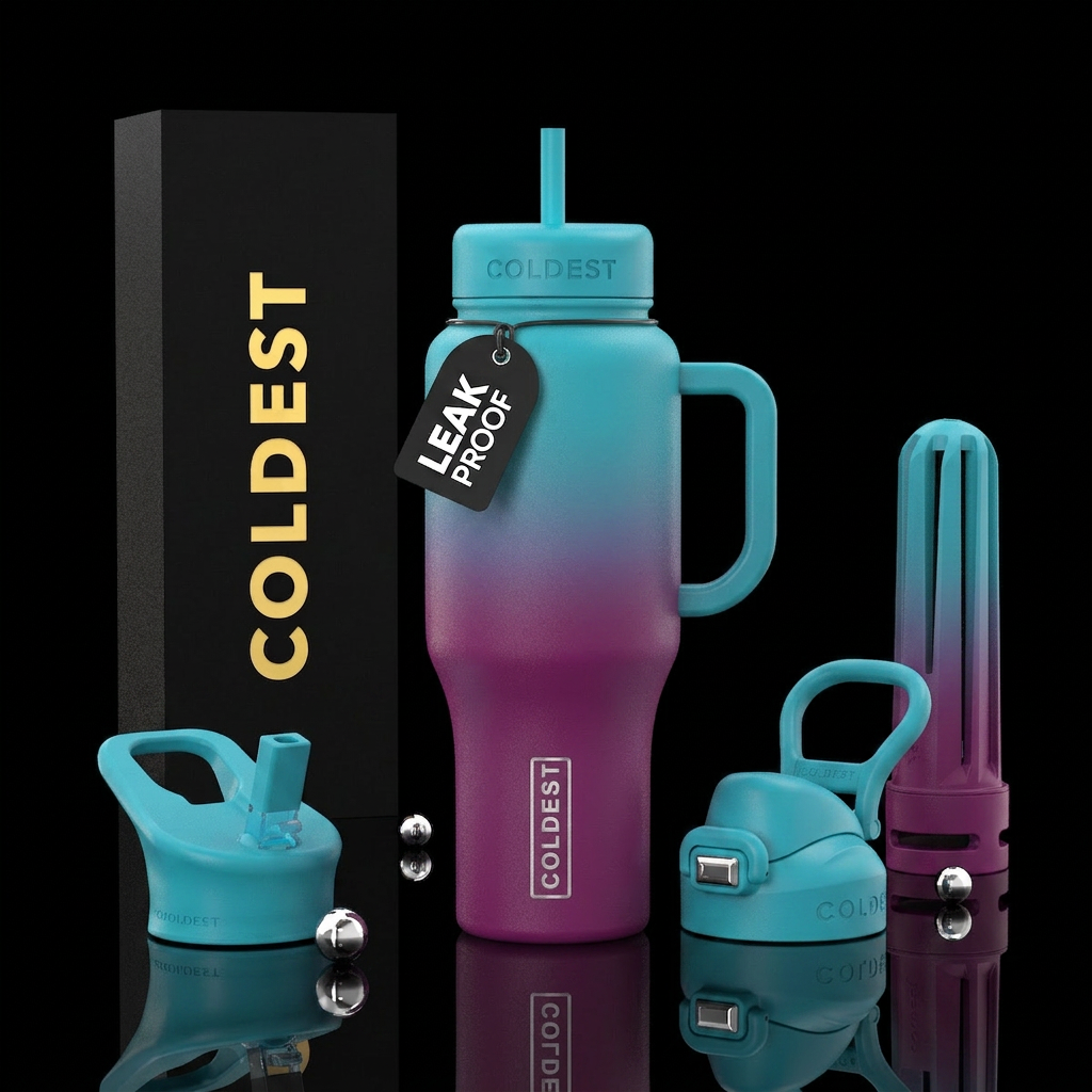 dip dye water bottle design