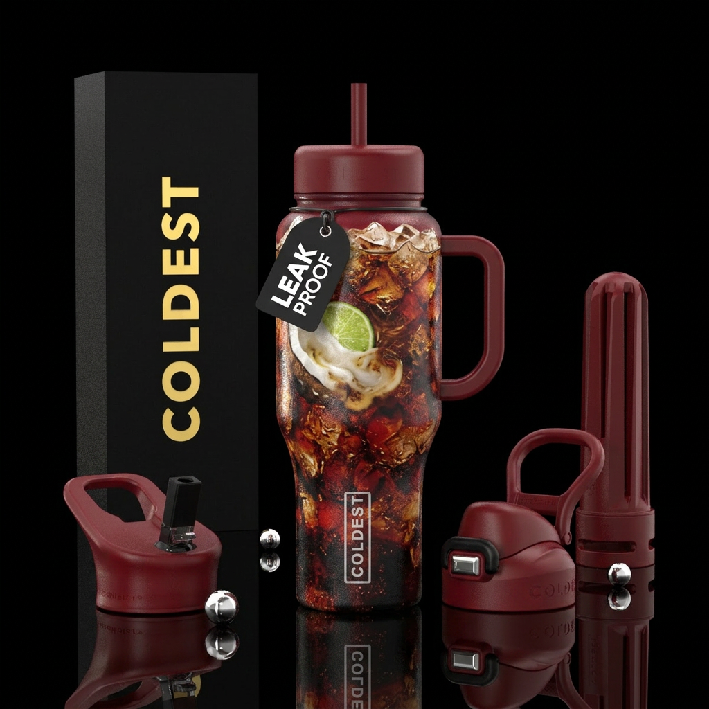 Dirty Dr Pepper water bottle design