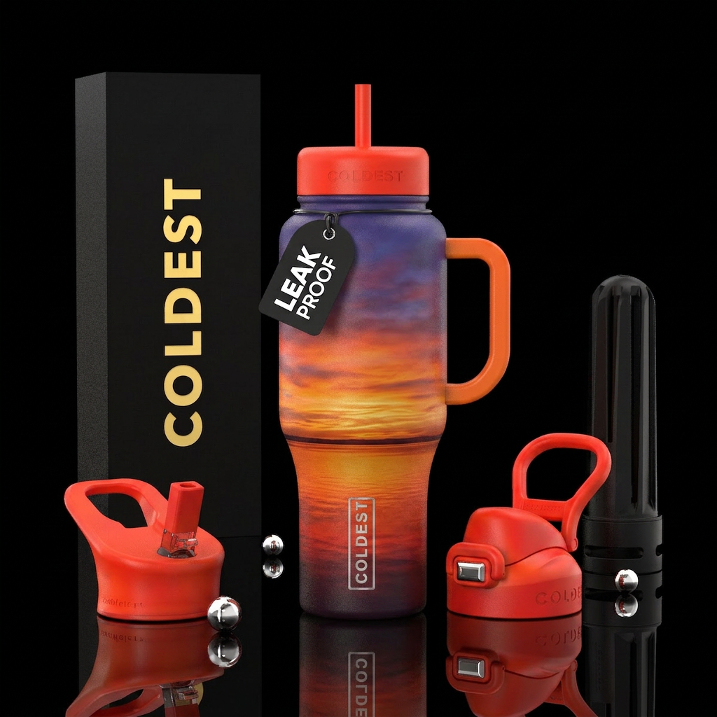 sunset water bottle design