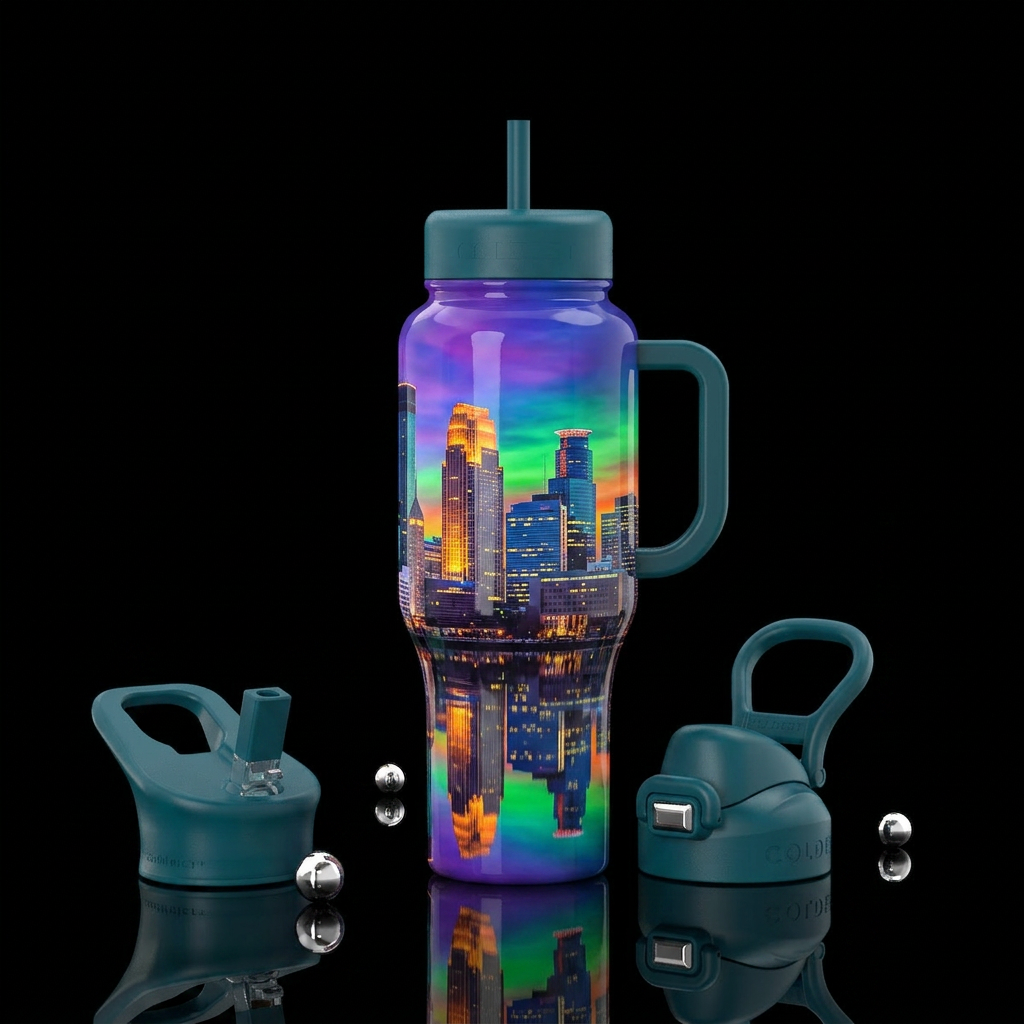 Minnesota Skyscrapers water bottle design