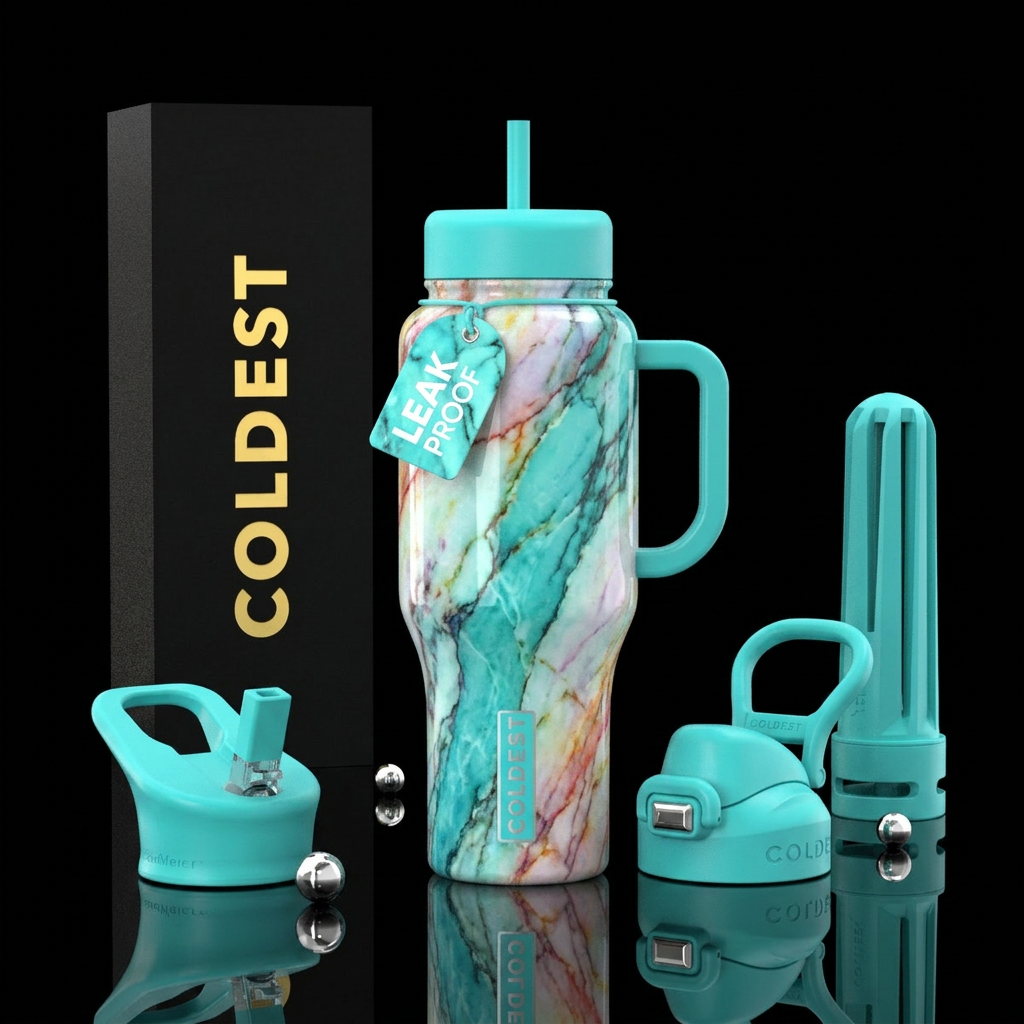 marble water bottle design