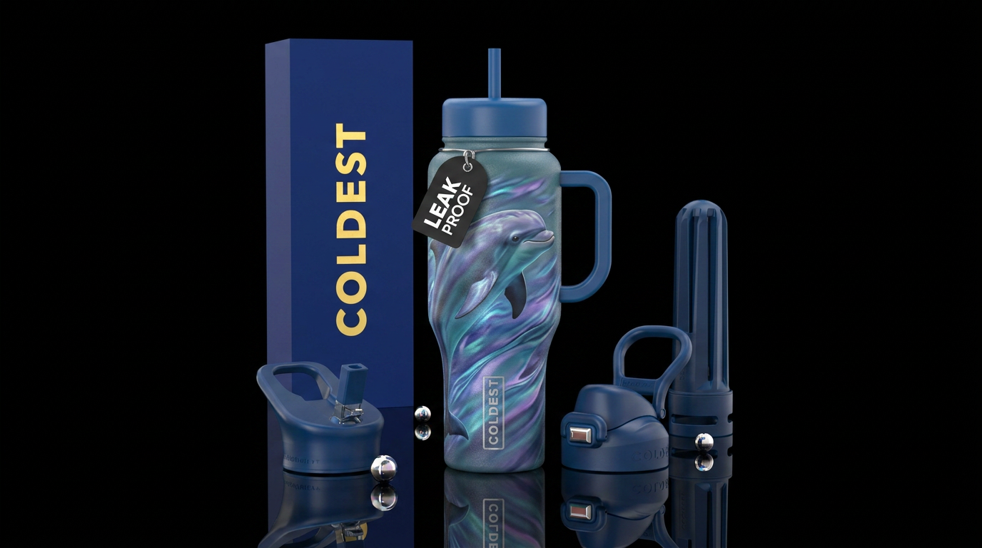 dolphin water bottle design