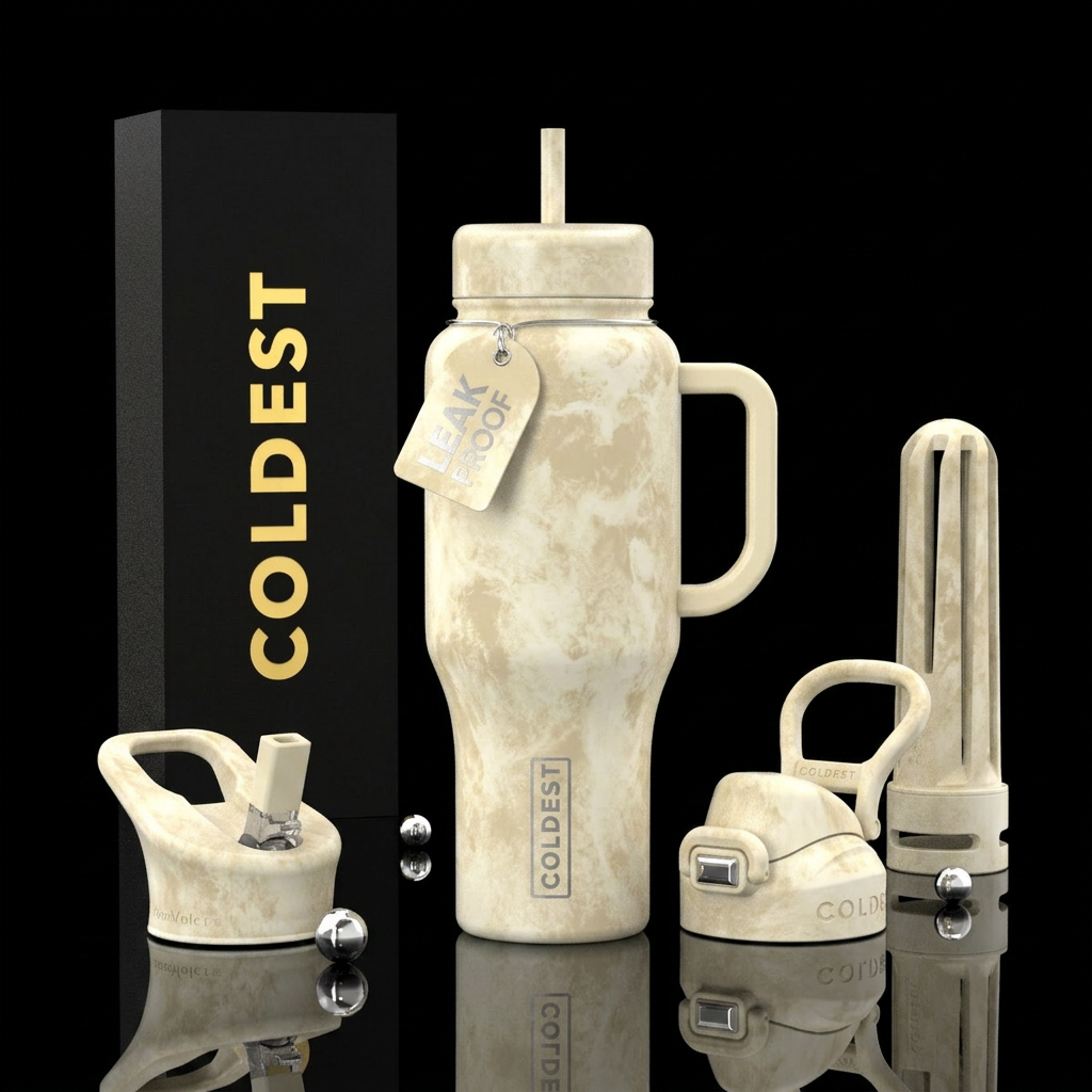 cream, acid wash water bottle design