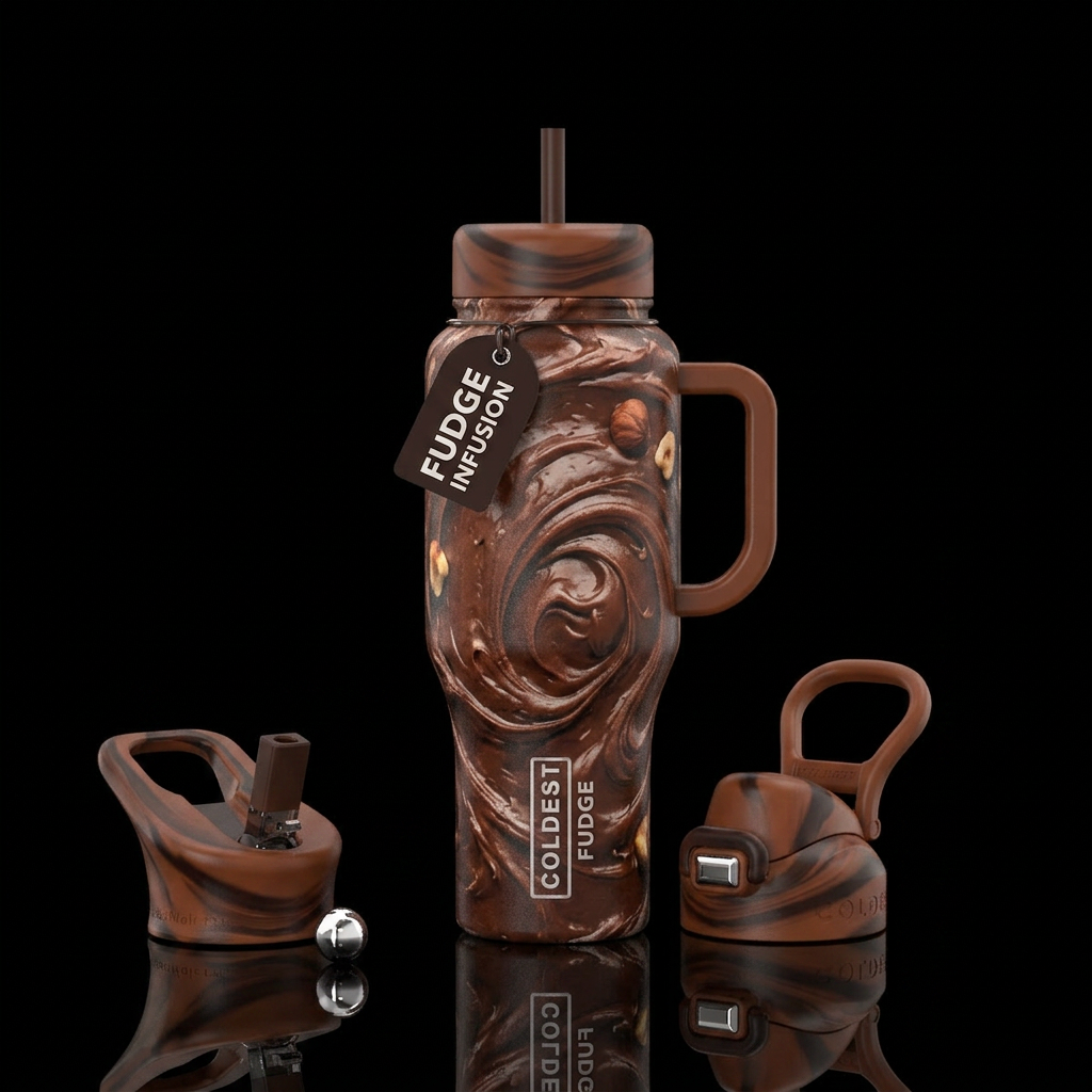 fudge water bottle design