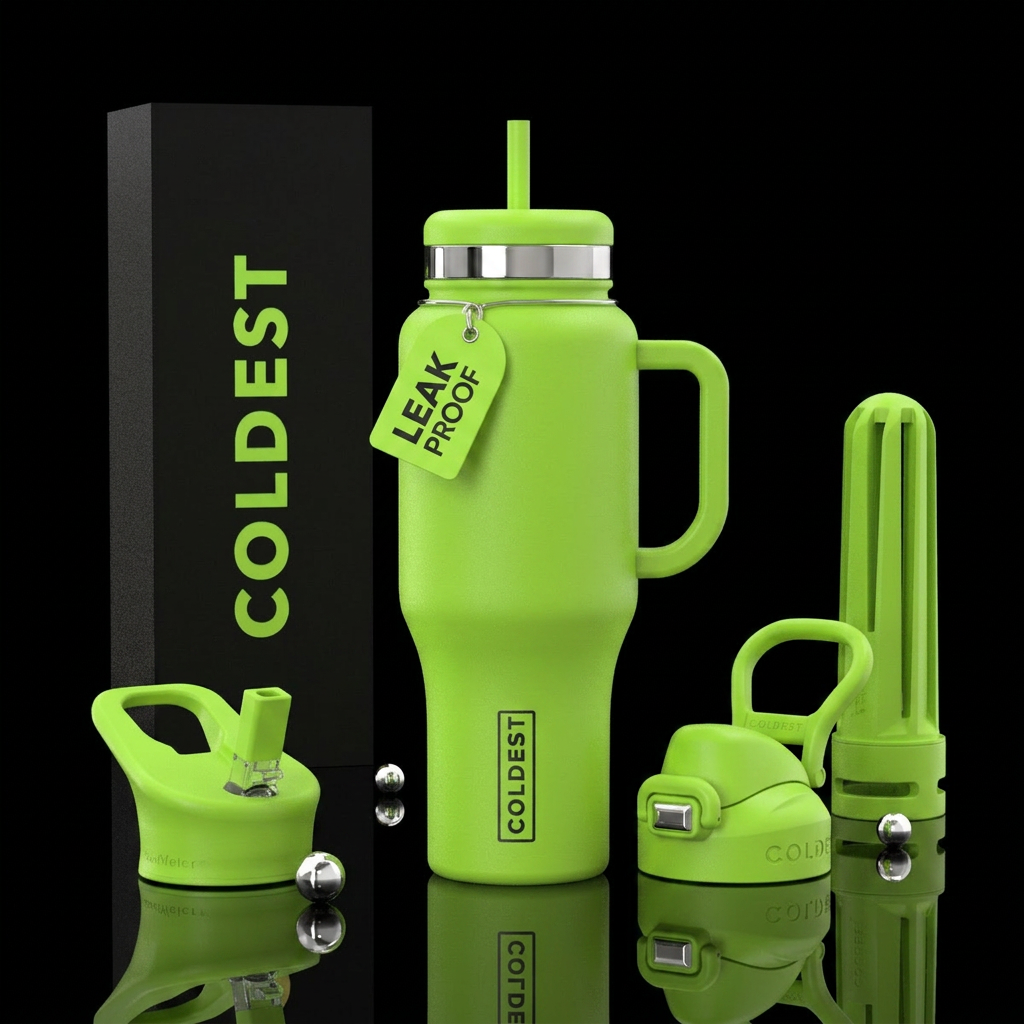 lime green water bottle design