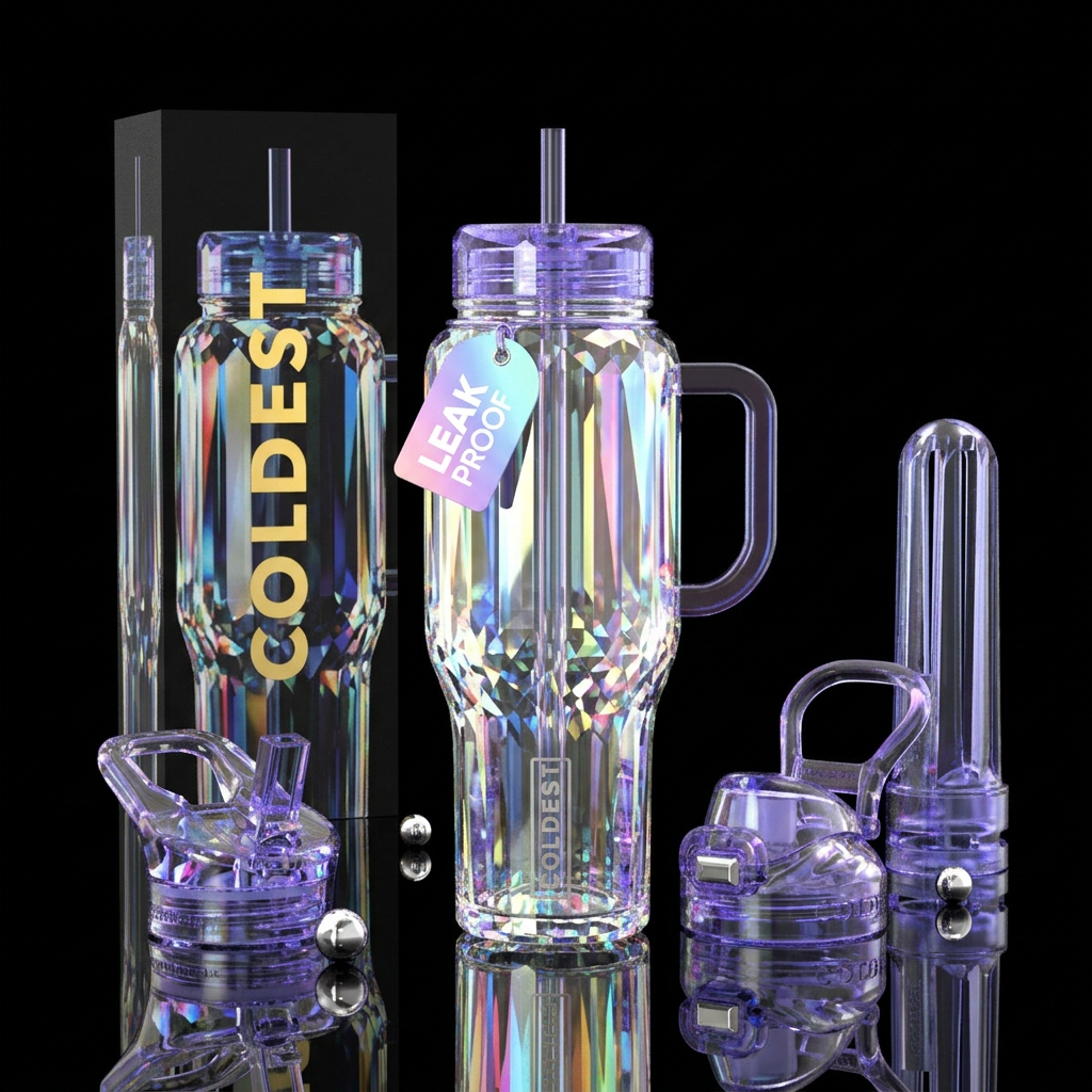 crystal water bottle design