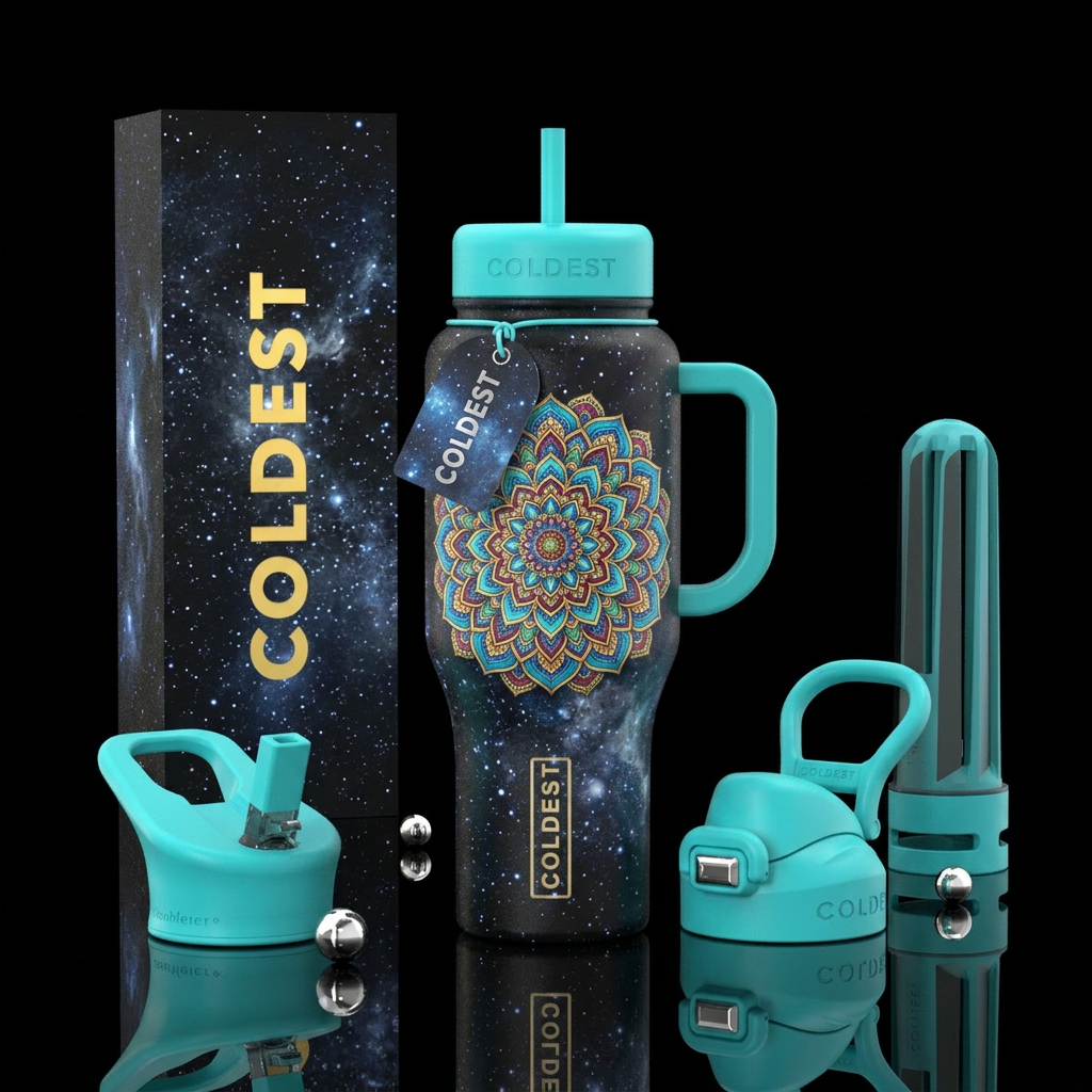 The Mandala Effect water bottle design