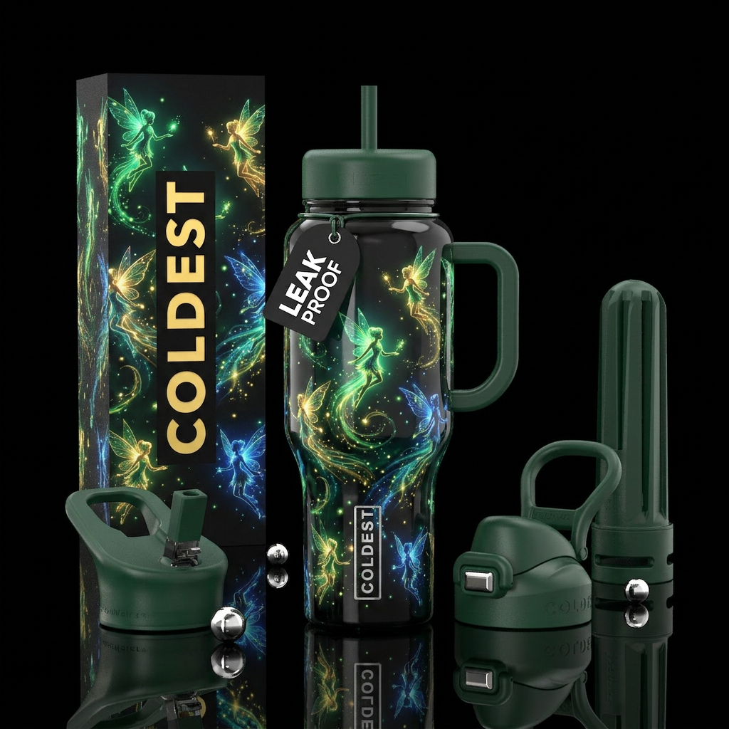 Glowie fairies water bottle design