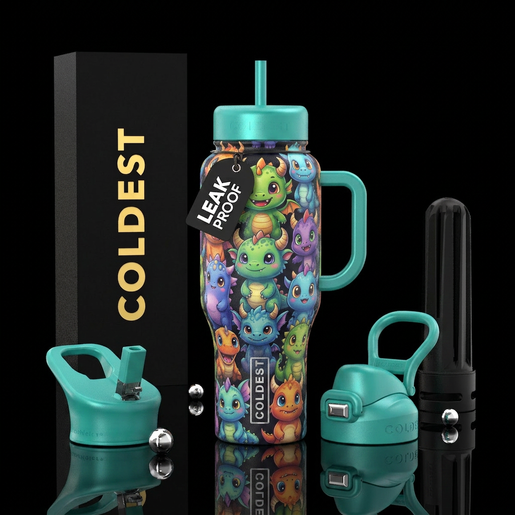 Baby monsters water bottle design