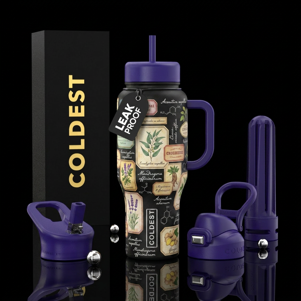 Apothecary water bottle design