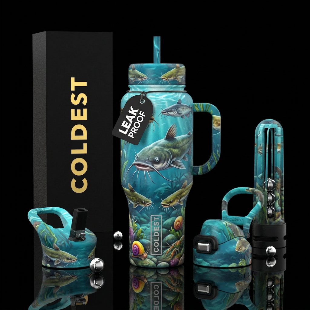 Catfish underwater water bottle design