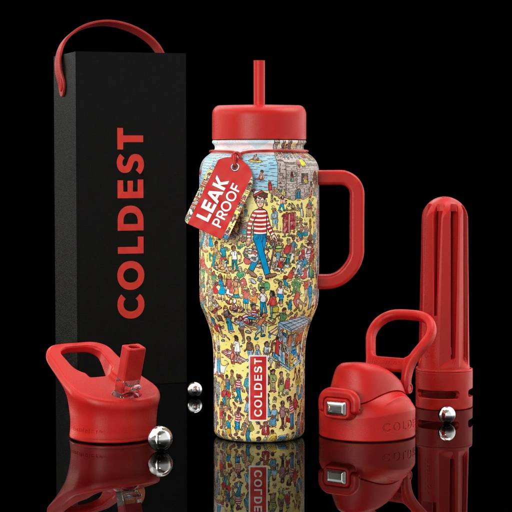 Where’s waldo water bottle design