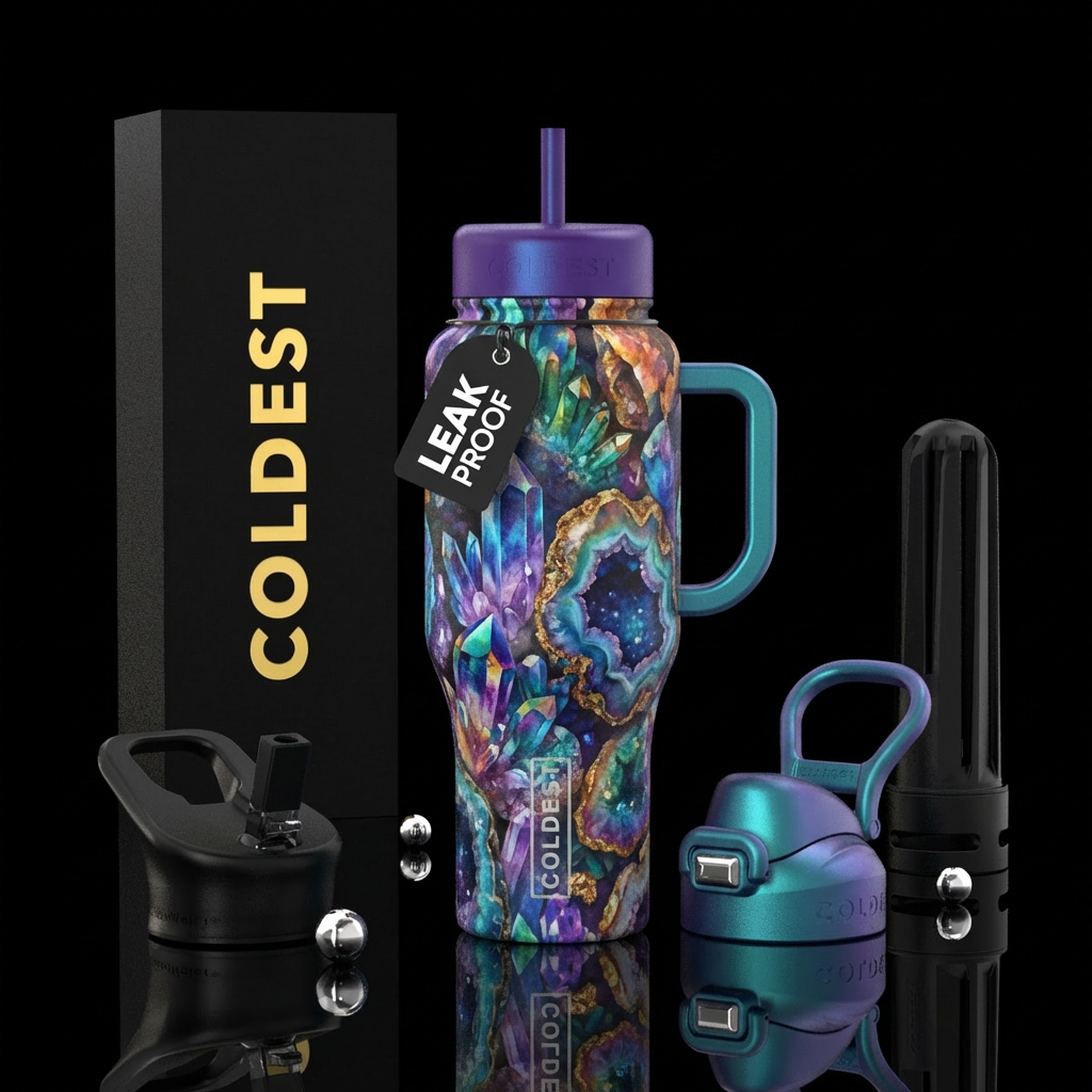 Nature's gems water bottle design