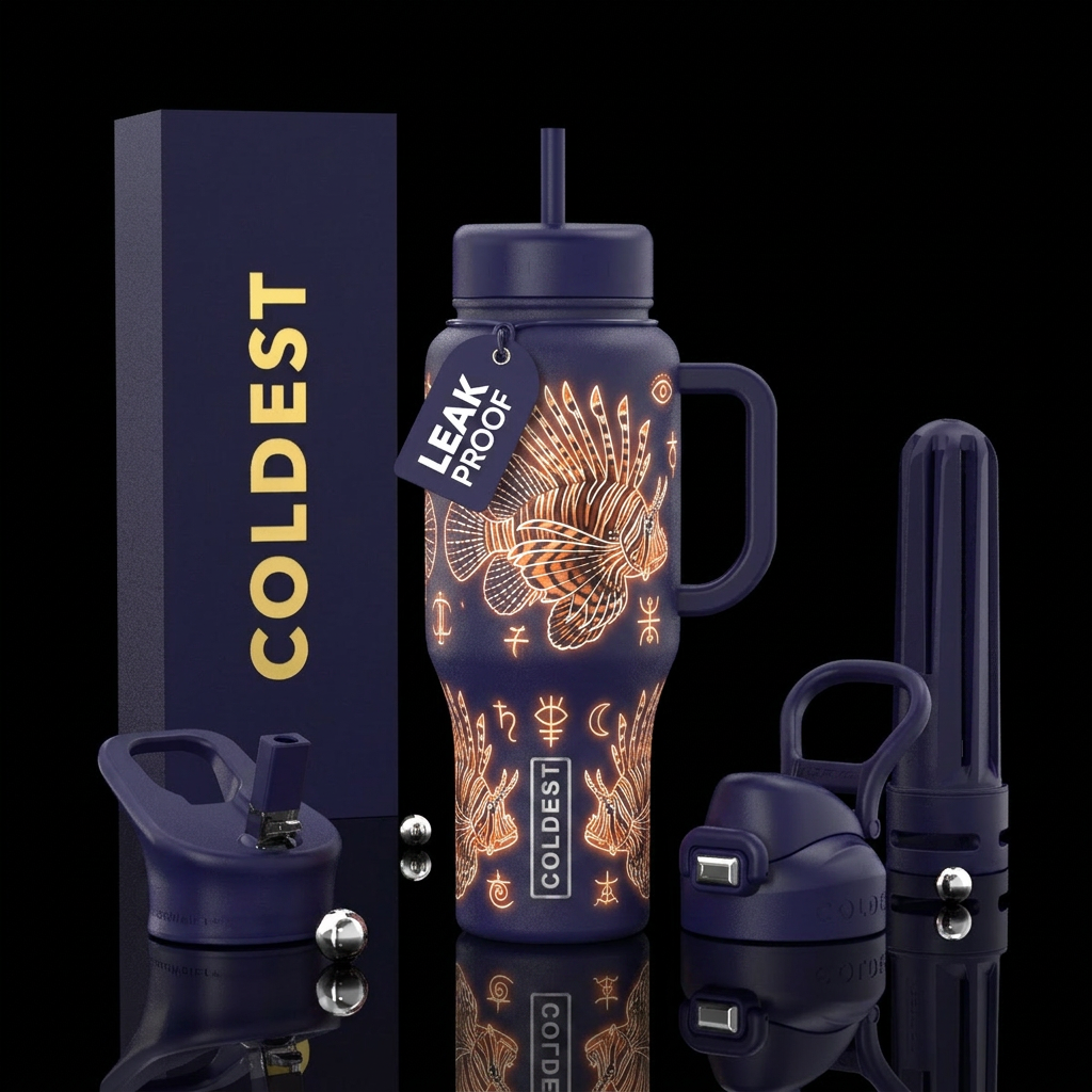 Lionfish water bottle design