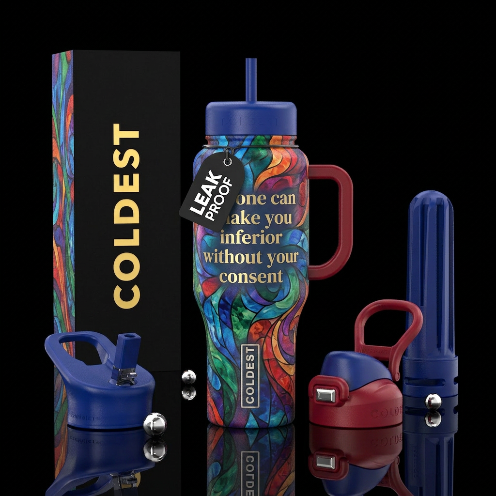 Elenor Roosevelt water bottle design