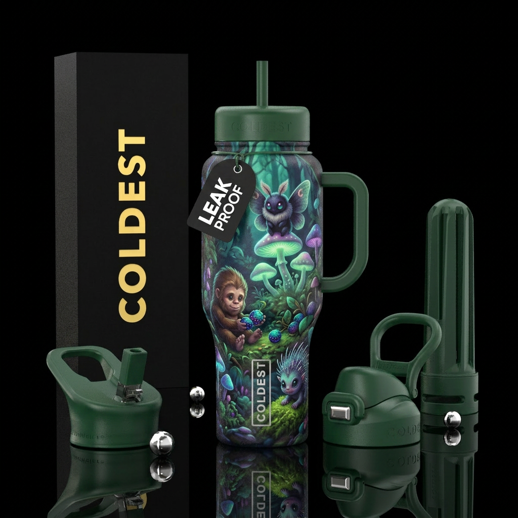 Cryptid cuties water bottle design