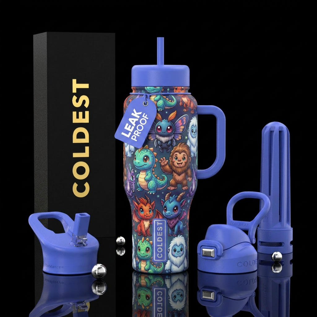 Adorable Baby cryptids. water bottle design