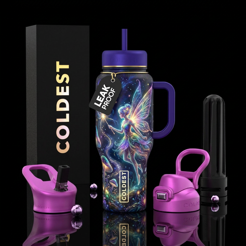 Glowy fairy water bottle design