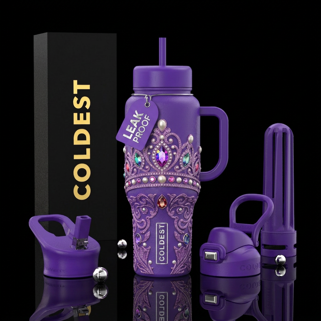 Princess tiara water bottle design