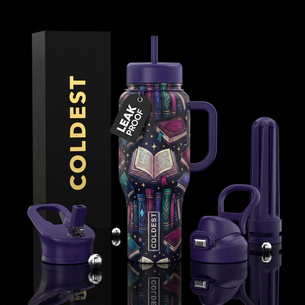 Booktok water bottle design