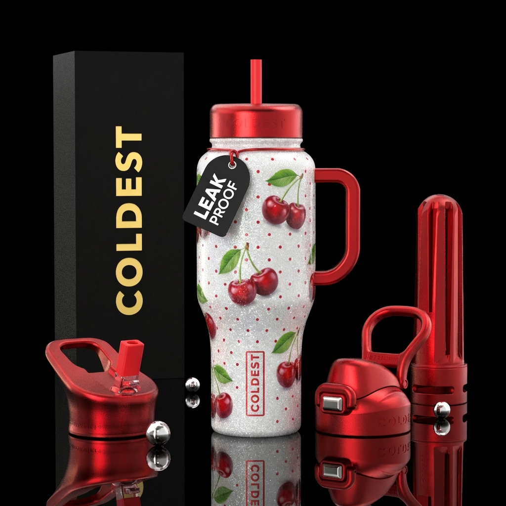 Sweet Cherry Pie water bottle design