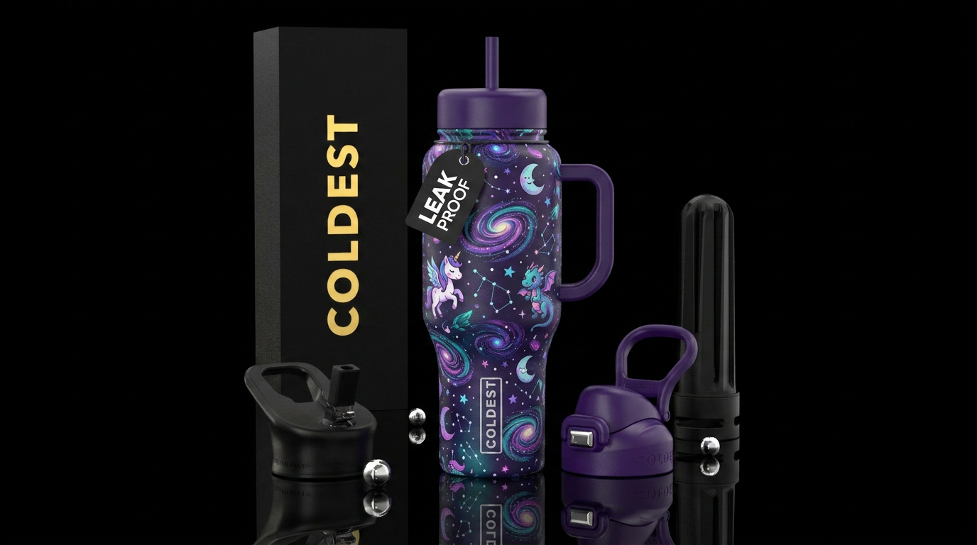 Whimsical dreams water bottle design