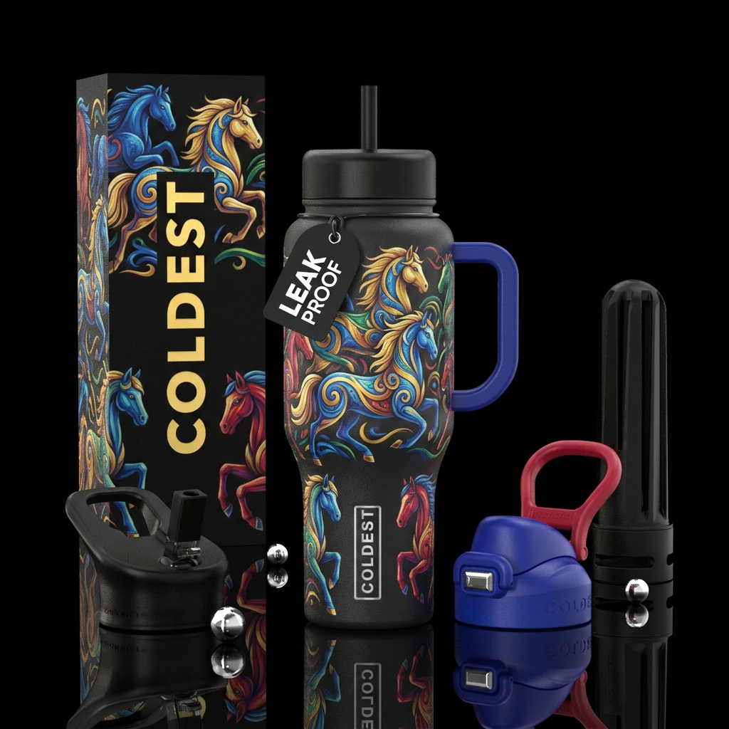 painted ponies water bottle design