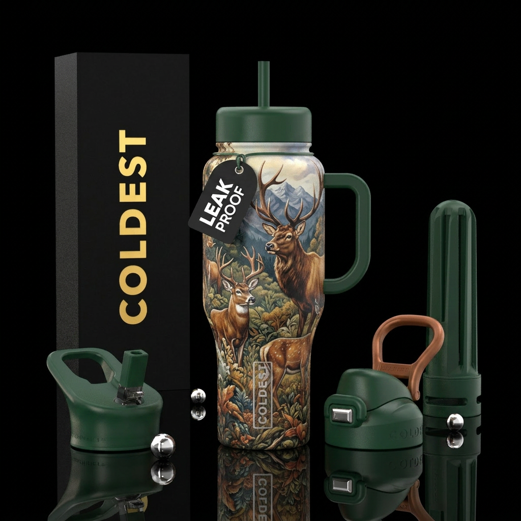 Deer and elk water bottle design