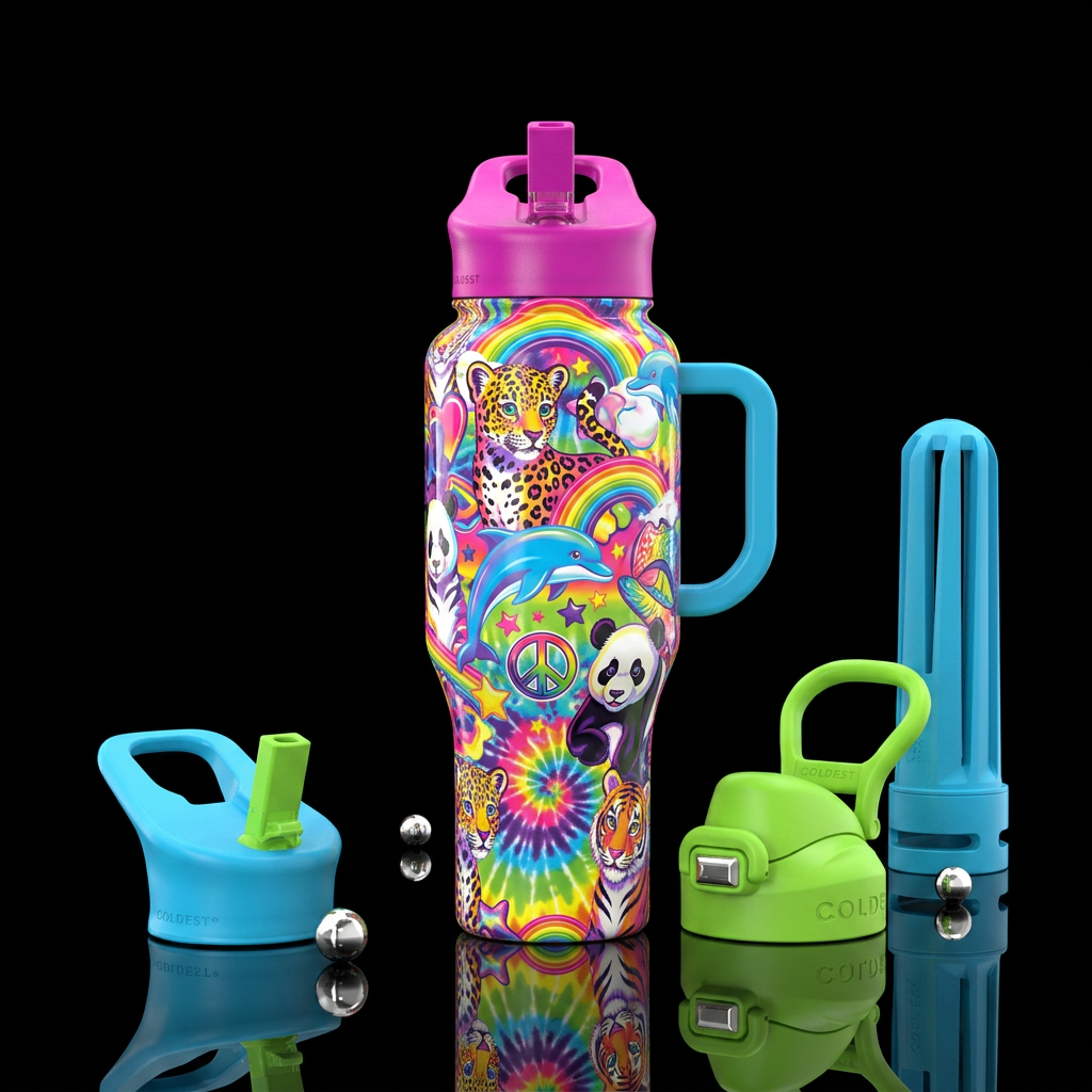 Lisa frank water bottle design