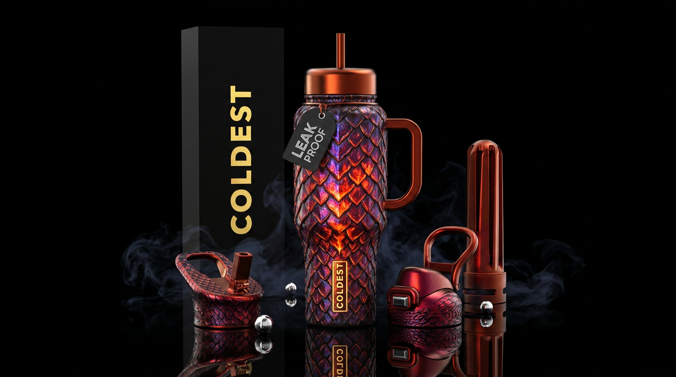Fire Dragon water bottle design