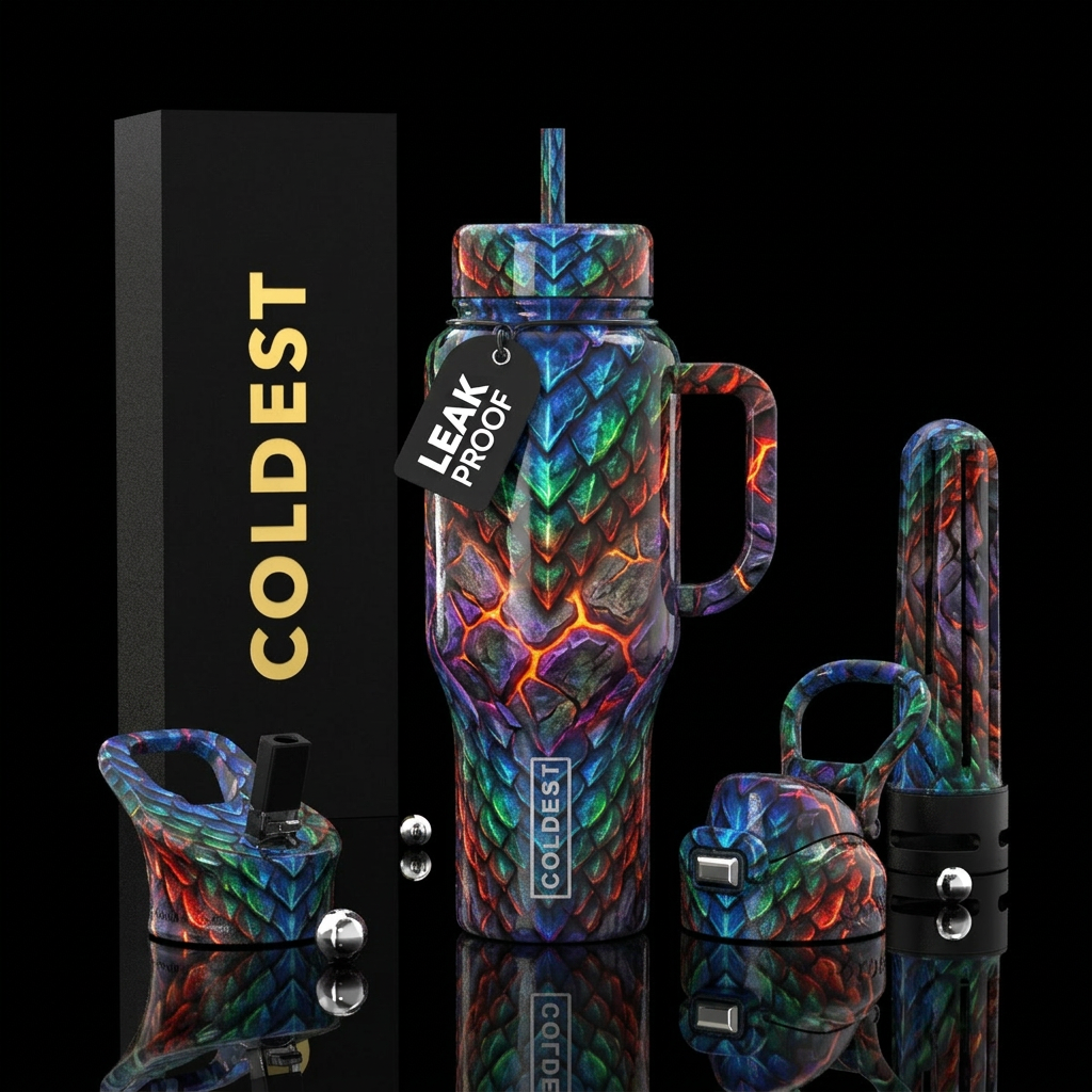 Elemental Dragon water bottle design