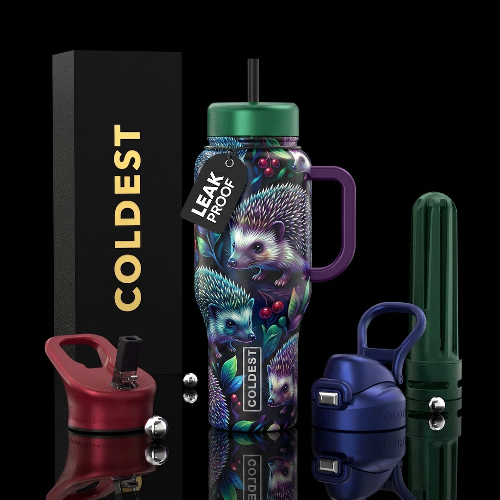 Hedgehogs water bottle design