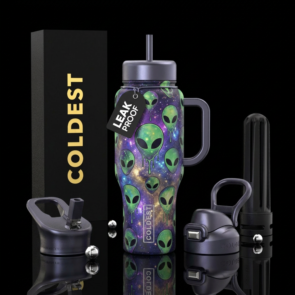 Alien Nation water bottle design