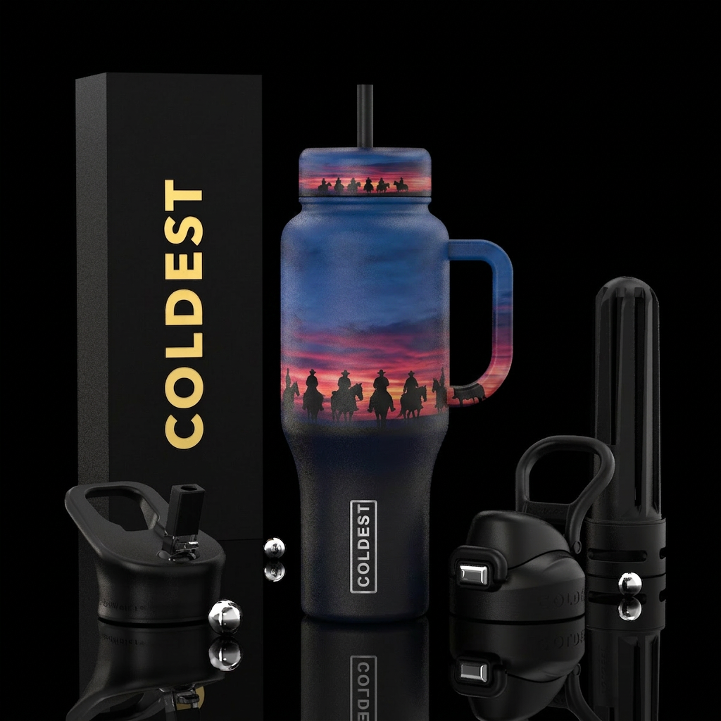 Cattle Drive water bottle design