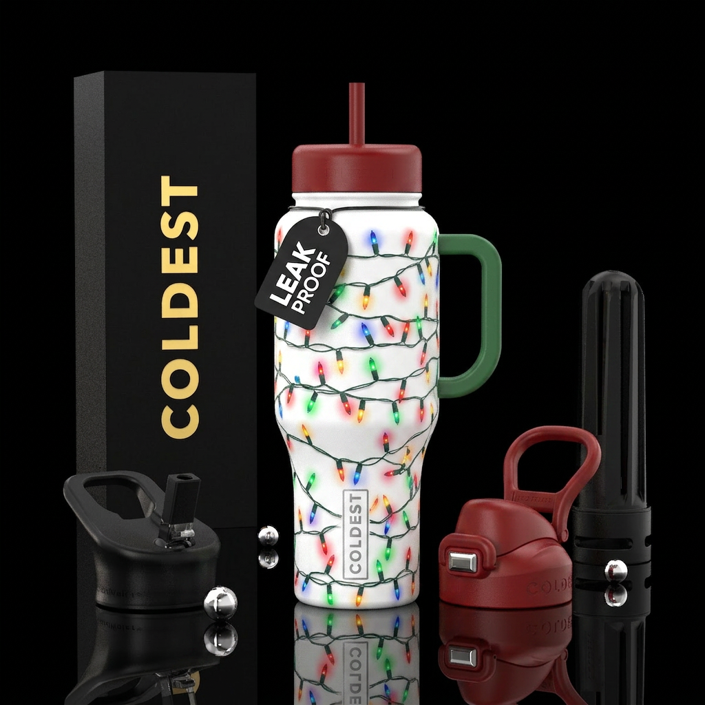 Deck the Halls water bottle design