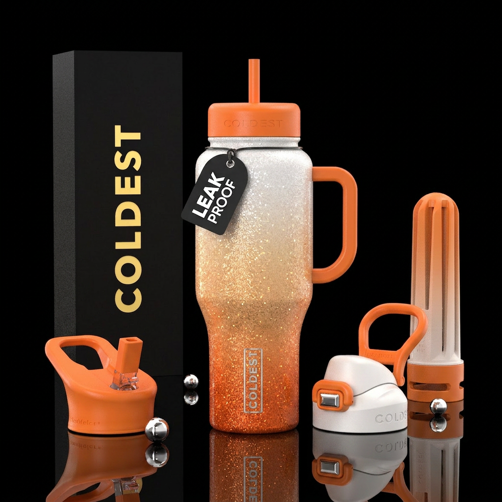 Orange Creamsicle water bottle design