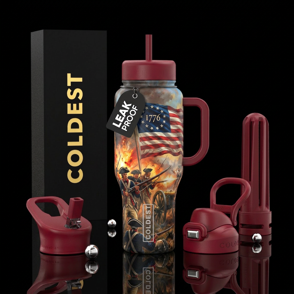 Birth of a Country water bottle design