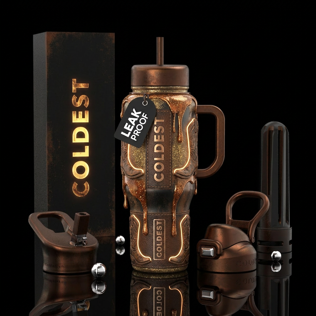 Cowboy boots,shiny,rusty look,glittery,dripping,bo... water bottle design
