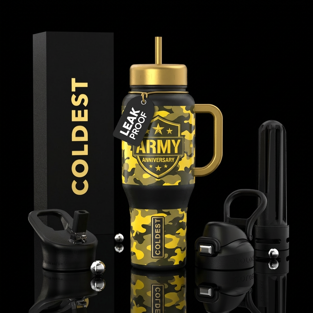 army anniversery water bottle design